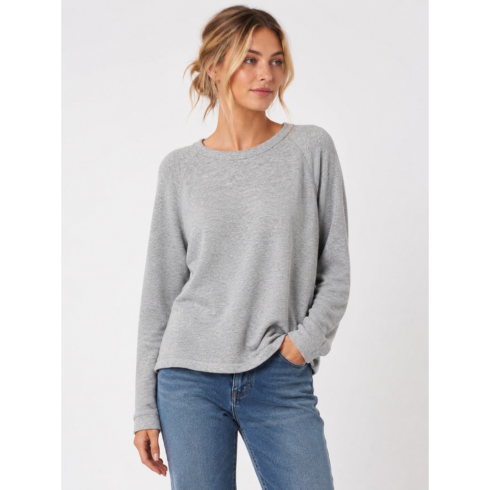 James Perse French Terry Heather Grey Sweatshirt MXI3278 Size 3 L